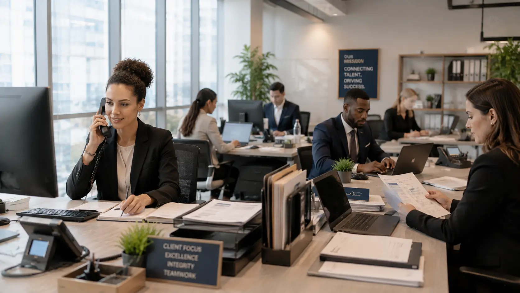 Administrative professional organising office work